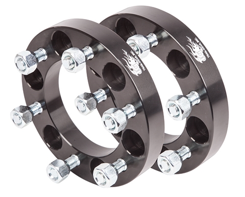 Wheel Spacers(Pair) - 6 Lug x 1" Wide (6 on 5.5")